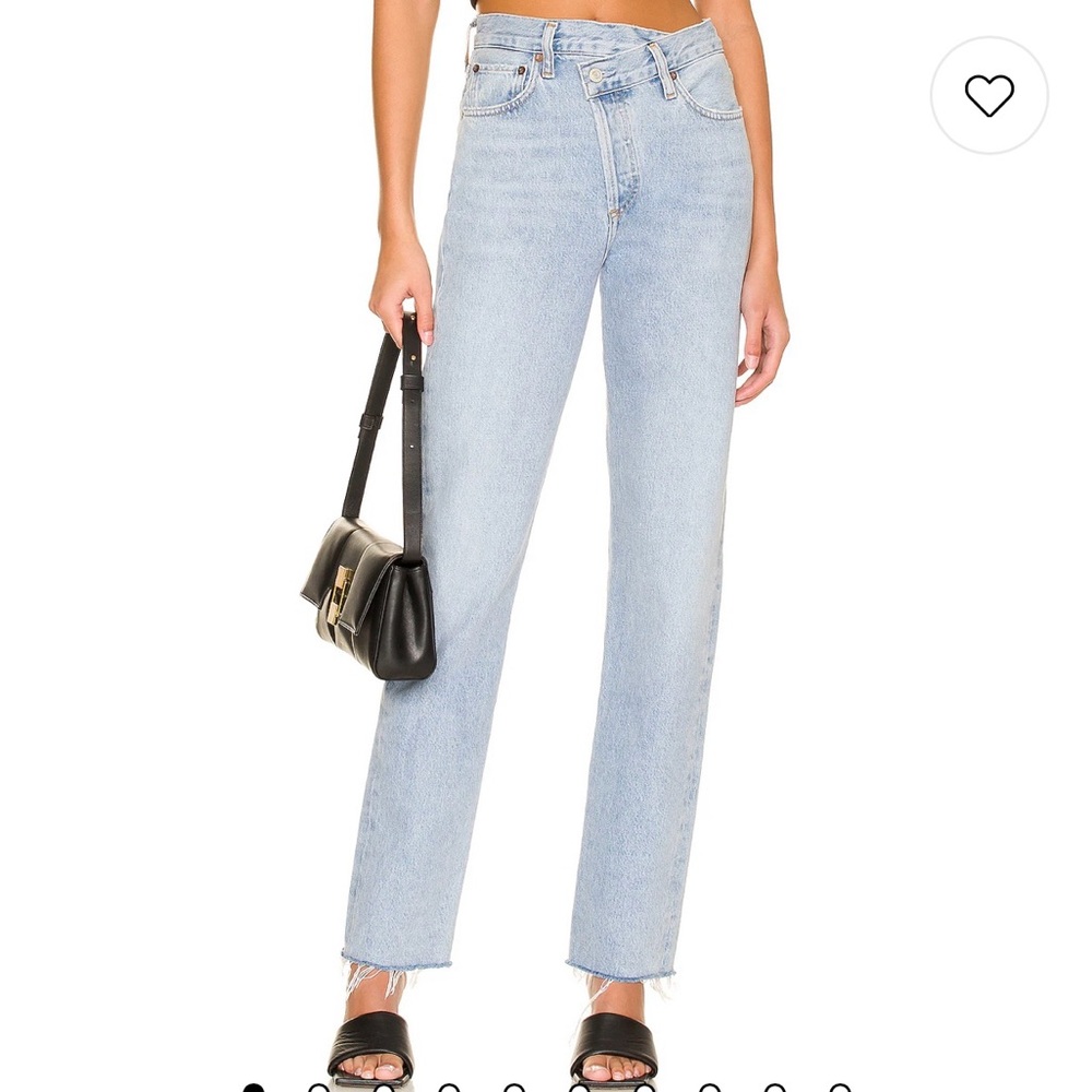Agolde Blue Straight Leg Jeans